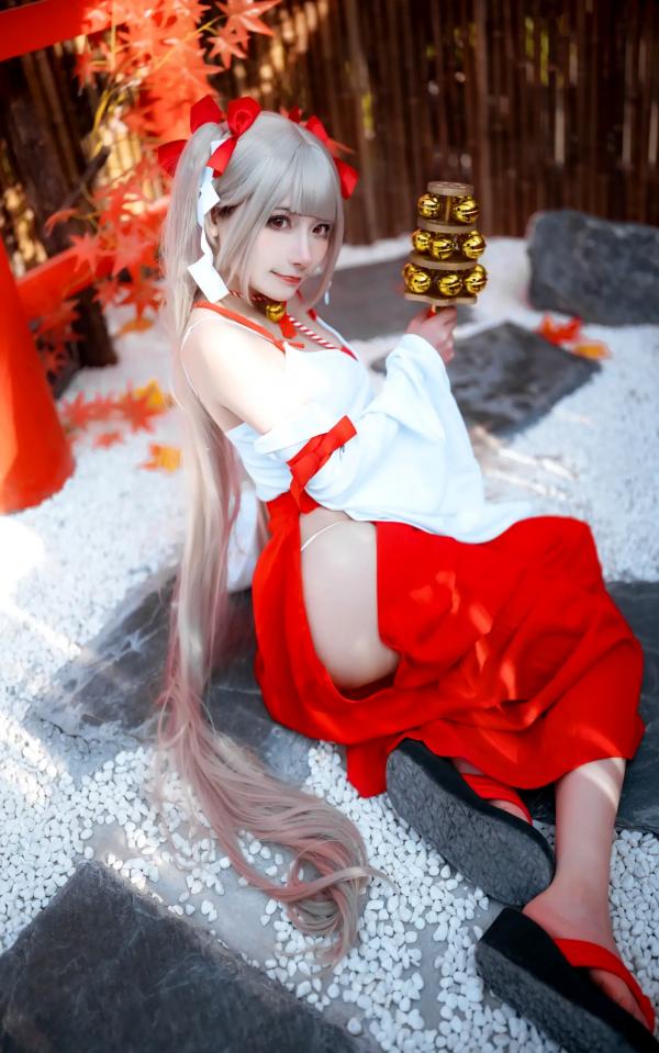   是三不是世w - 碧蓝航线可畏巫女COS，清纯少女和风祭典礼服私房照，极品角色扮演21P第18张图片