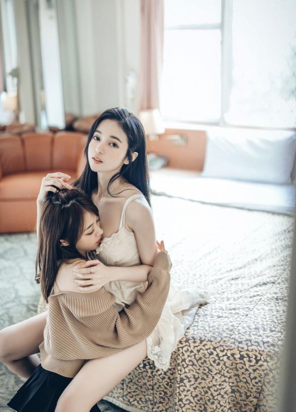    JVID辰辰&妍妍：我的大小女友，情人节酒店私房写真，超透薄纱性感诱惑第7张图片