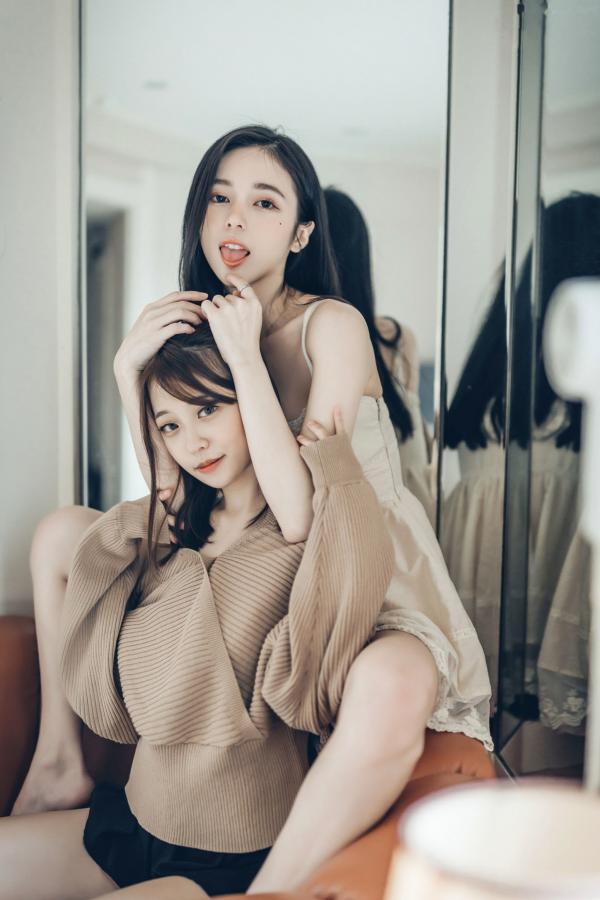    JVID辰辰&妍妍：我的大小女友，情人节酒店私房写真，超透薄纱性感诱惑第19张图片