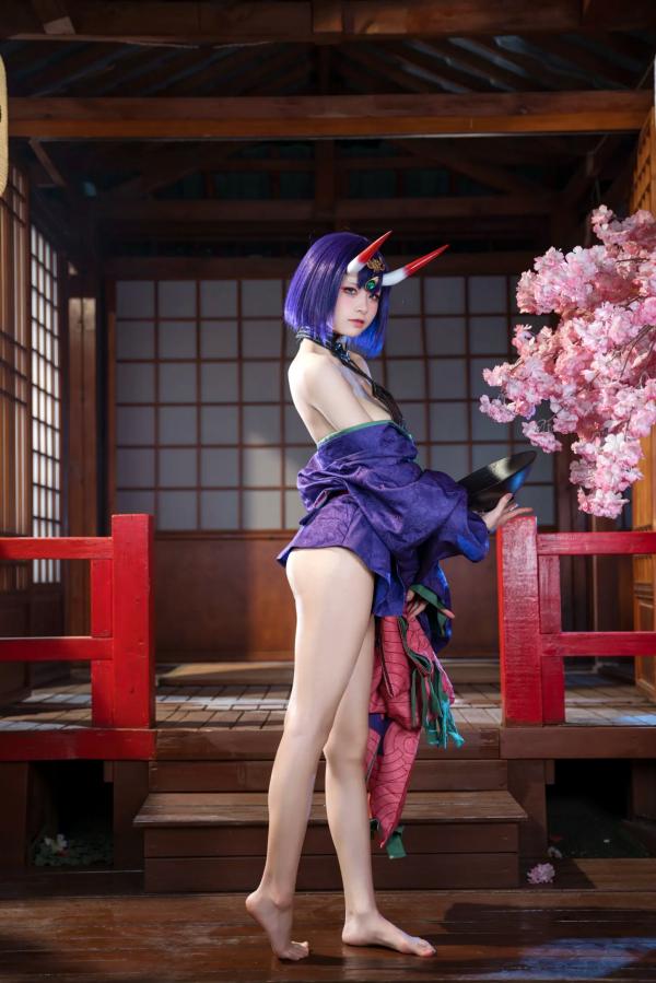    九柒喵 - 酒吞童子 原皮：极致还原COS，诱惑和风私房，绝美妖艳鬼王第12张图片