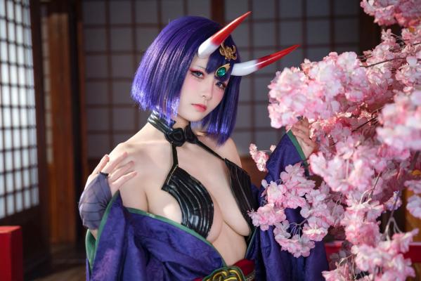    九柒喵 - 酒吞童子 原皮：极致还原COS，诱惑和风私房，绝美妖艳鬼王第72张图片