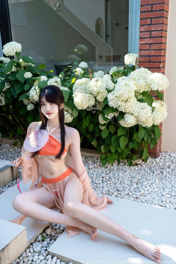    [XINGYAN]星颜社 2025.07.15 Vol.369 白露lulu：绝美古风肚兜私房写真，极致性感尤物女神第4张图片