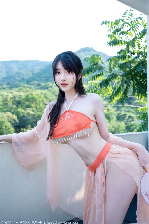    [XINGYAN]星颜社 2025.07.15 Vol.369 白露lulu：绝美古风肚兜私房写真，极致性感尤物女神第21张图片