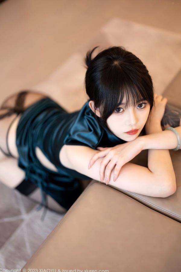    XiaoYu语画界-1077-潮流纹身美女-黑色蕾丝内衣与黑丝诱惑-性感私房写真第40张图片