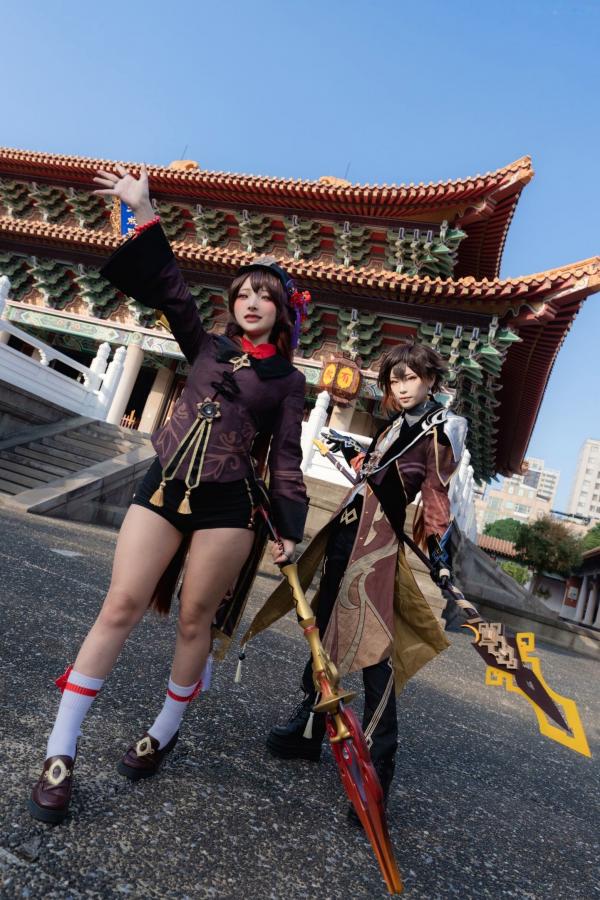    Fantasy-Factory小丁Ding与搭档双人组：原神往生堂胡桃钟离高质量Cosplay精选，古风场景绝美大片，2022.12作品第6张图片