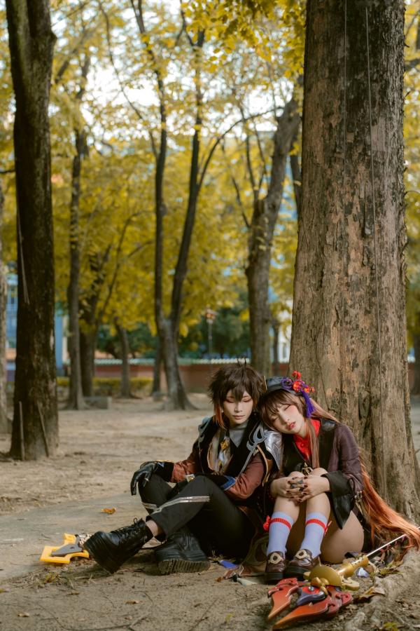    Fantasy-Factory小丁Ding与搭档双人组：原神往生堂胡桃钟离高质量Cosplay精选，古风场景绝美大片，2022.12作品第9张图片