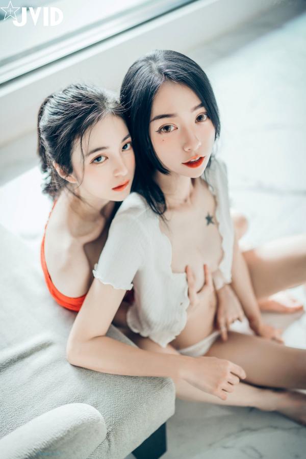   JVID-飘飘-辰辰-妍妍-仙仙-SS级女神私房诱惑写真，性感蕾丝内衣与紧身运动装碰撞，展现超高颜值绝美曲线，视觉盛宴-2022.01.28第8张图片