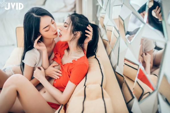    JVID-飘飘-辰辰-妍妍-仙仙-SS级女神私房诱惑写真，性感蕾丝内衣与紧身运动装碰撞，展现超高颜值绝美曲线，视觉盛宴-2022.01.28第32张图片