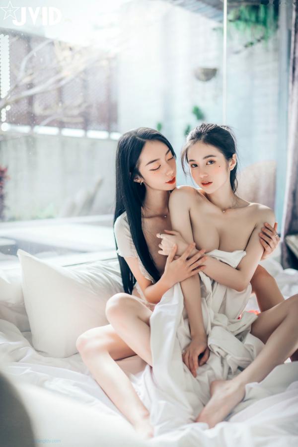    JVID-飘飘-辰辰-妍妍-仙仙-SS级女神私房诱惑写真，性感蕾丝内衣与紧身运动装碰撞，展现超高颜值绝美曲线，视觉盛宴-2022.01.28第45张图片