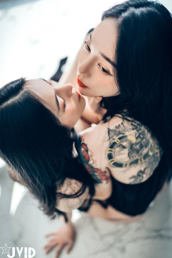    JVID-飘飘-辰辰-妍妍-仙仙-SS级女神私房诱惑写真，性感蕾丝内衣与紧身运动装碰撞，展现超高颜值绝美曲线，视觉盛宴-2022.01.28第107张图片