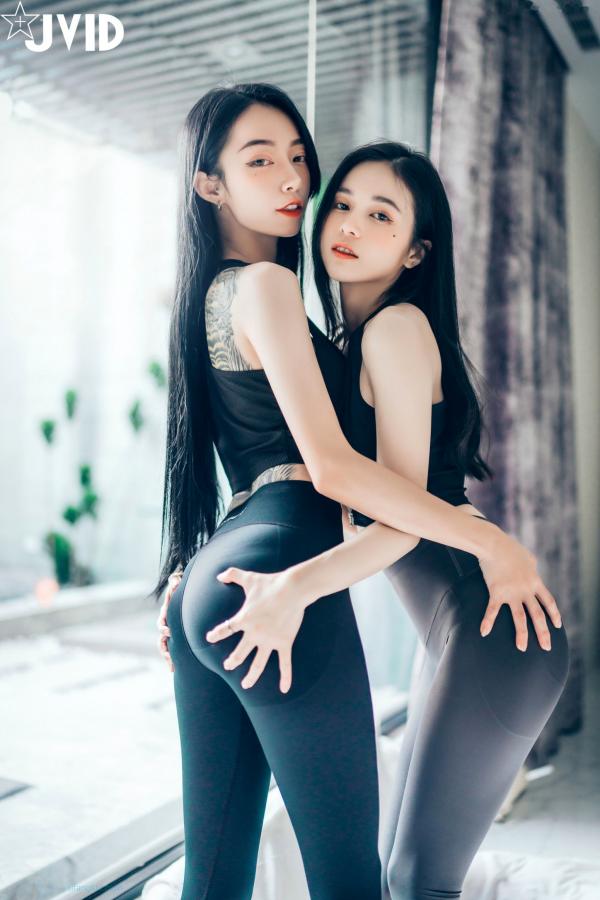    JVID-飘飘-辰辰-妍妍-仙仙-SS级女神私房诱惑写真，性感蕾丝内衣与紧身运动装碰撞，展现超高颜值绝美曲线，视觉盛宴-2022.01.28第155张图片