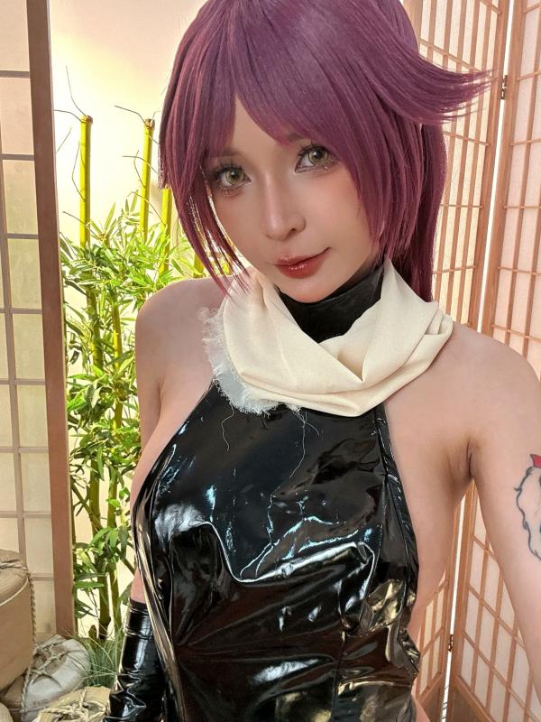    Umeko J - Bleach夜一Cosplay，火辣漆皮装束展现极致野性与性感，湿身诱惑写真[89P]第65张图片
