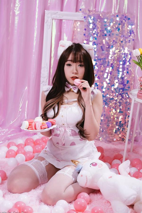    《娃娃 - 可爱女仆梦幻粉色系主题，软萌猫耳少女与独角兽的甜美私房写真 [146P]》第48张图片
