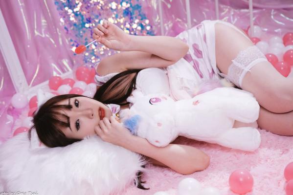    《娃娃 - 可爱女仆梦幻粉色系主题，软萌猫耳少女与独角兽的甜美私房写真 [146P]》第81张图片