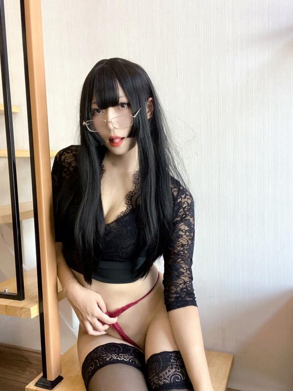    Money冷冷 - 黑色蕾丝私房写真，眼镜与黑丝的碰撞，御姐致命诱惑 [48P]第44张图片