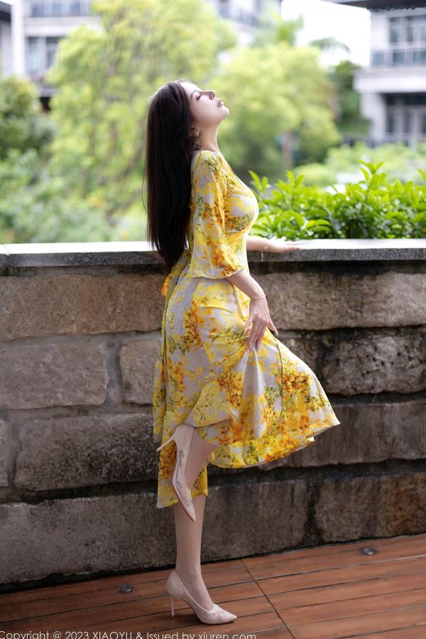    XiaoYu语画界-1066-小蛮妖Yummy-贵州旅拍私房照-性感花长裙与大尺度内衣写真-极品女神-2023.07.10第12张图片