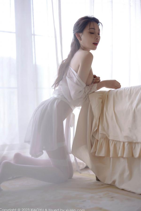 徐莉芝Booty 陈芝  XiaoYu语画界-1064-徐莉芝Booty-纯白蕾丝诱惑写真-唯美私房照-性感白丝极致诱惑-2023.07.06第79张图片