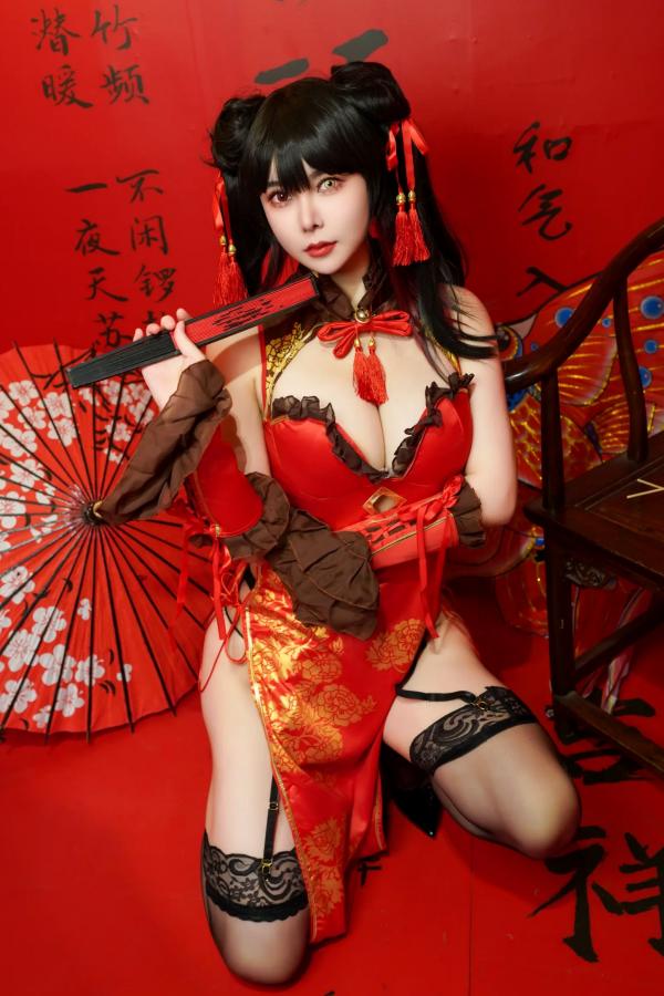    亚马逊鲶鱼 - 时崎狂三 新年改良旗袍 角色扮演写真 [25P]第5张图片