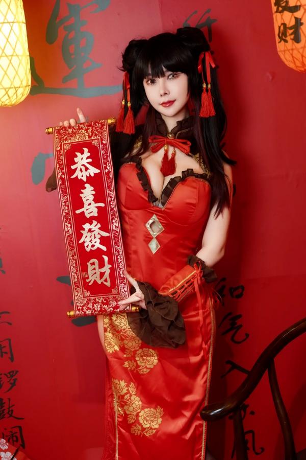    亚马逊鲶鱼 - 时崎狂三 新年改良旗袍 角色扮演写真 [25P]第8张图片