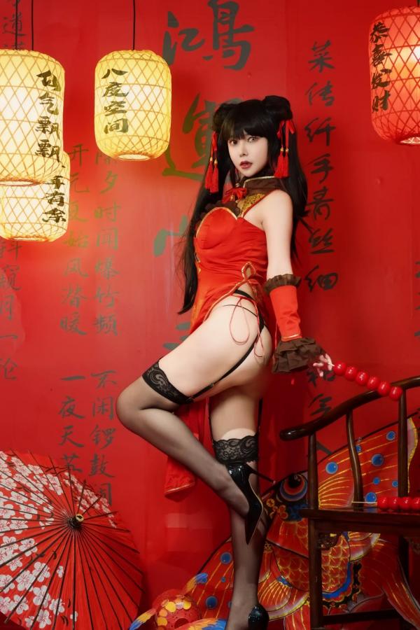    亚马逊鲶鱼 - 时崎狂三 新年改良旗袍 角色扮演写真 [25P]第9张图片
