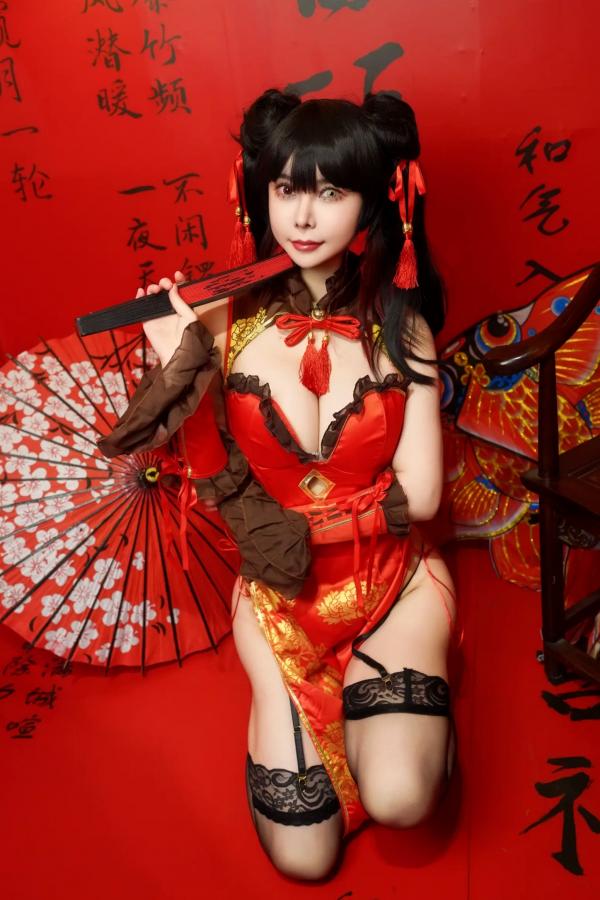    亚马逊鲶鱼 - 时崎狂三 新年改良旗袍 角色扮演写真 [25P]第11张图片