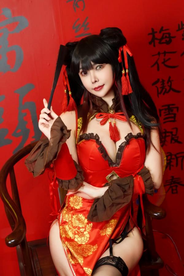    亚马逊鲶鱼 - 时崎狂三 新年改良旗袍 角色扮演写真 [25P]第18张图片