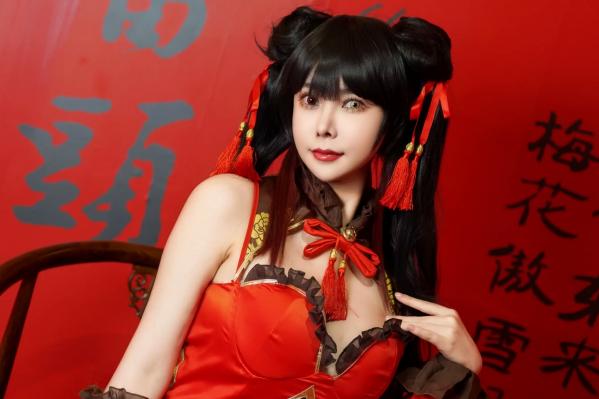    亚马逊鲶鱼 - 时崎狂三 新年改良旗袍 角色扮演写真 [25P]第21张图片
