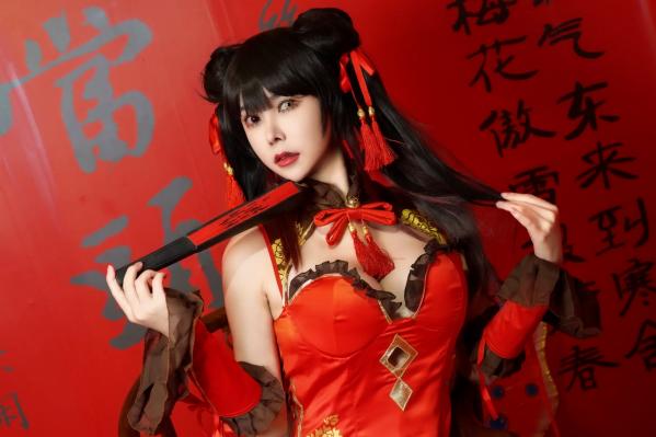    亚马逊鲶鱼 - 时崎狂三 新年改良旗袍 角色扮演写真 [25P]第23张图片