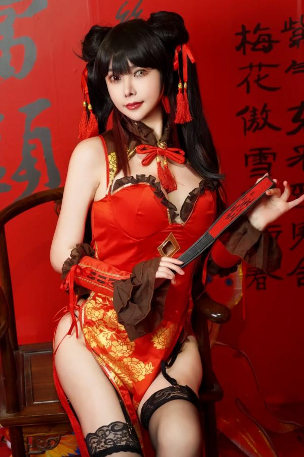    亚马逊鲶鱼 - 时崎狂三 新年改良旗袍 角色扮演写真 [25P]第24张图片