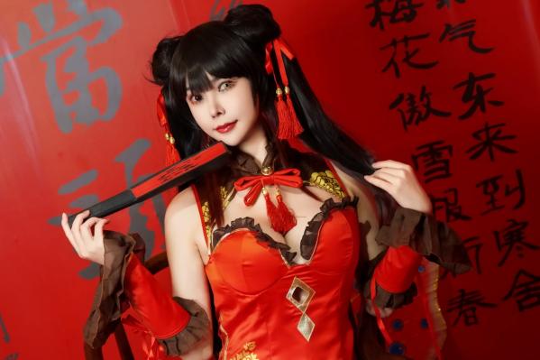    亚马逊鲶鱼 - 时崎狂三 新年改良旗袍 角色扮演写真 [25P]第25张图片