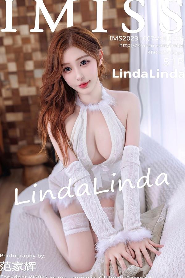    IMiss爱蜜社-755-LindaLinda-白色短裙私房写真-妩媚白丝诱惑-居家女神性感拍摄第52张图片