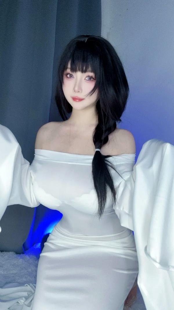    末夜787 - 可爱捣蛋鬼绝命幽灵娘，纯白透视长袍角色扮演私房照，性感撩人诱惑写真 [25P]第5张图片