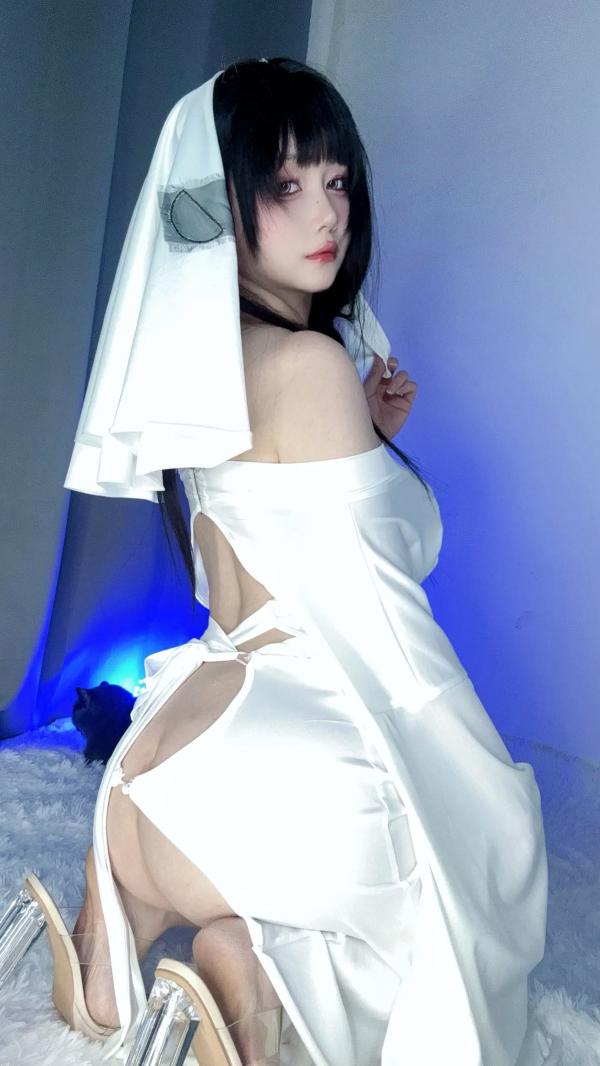    末夜787 - 可爱捣蛋鬼绝命幽灵娘，纯白透视长袍角色扮演私房照，性感撩人诱惑写真 [25P]第10张图片