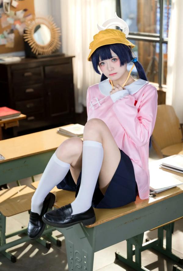    九柒喵《蔚蓝档案》妃咲幼稚园COS，清纯可爱二次元萌系制服诱惑，还原度极高精选套图第3张图片