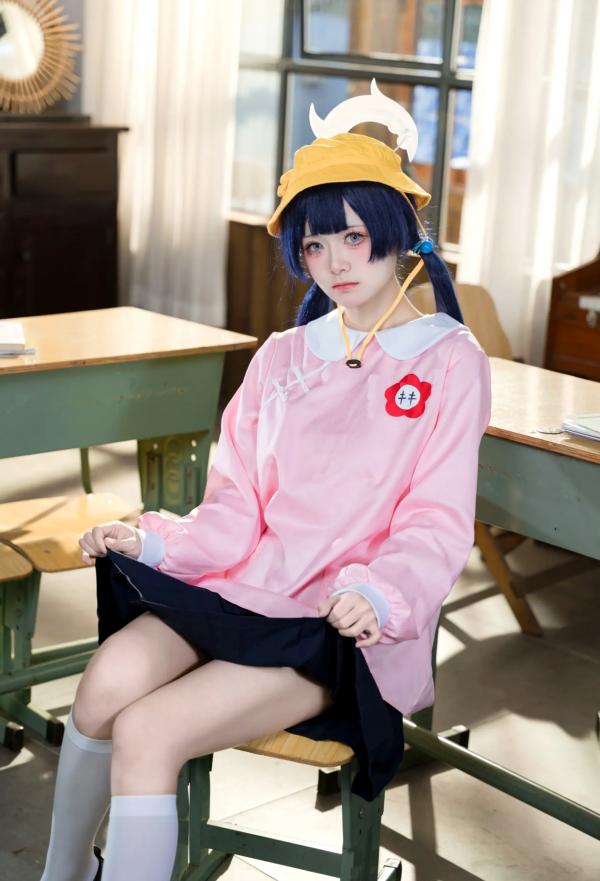    九柒喵《蔚蓝档案》妃咲幼稚园COS，清纯可爱二次元萌系制服诱惑，还原度极高精选套图第5张图片