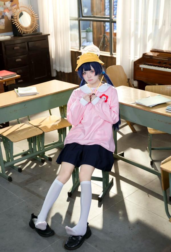    九柒喵《蔚蓝档案》妃咲幼稚园COS，清纯可爱二次元萌系制服诱惑，还原度极高精选套图第6张图片