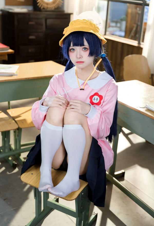    九柒喵《蔚蓝档案》妃咲幼稚园COS，清纯可爱二次元萌系制服诱惑，还原度极高精选套图第8张图片