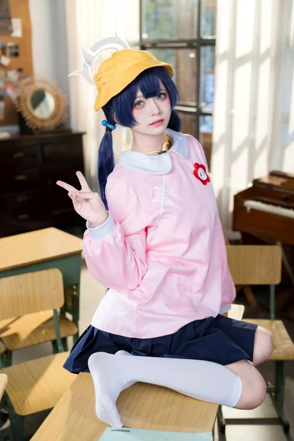    九柒喵《蔚蓝档案》妃咲幼稚园COS，清纯可爱二次元萌系制服诱惑，还原度极高精选套图第11张图片