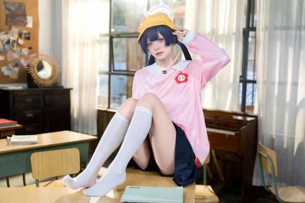    九柒喵《蔚蓝档案》妃咲幼稚园COS，清纯可爱二次元萌系制服诱惑，还原度极高精选套图第14张图片