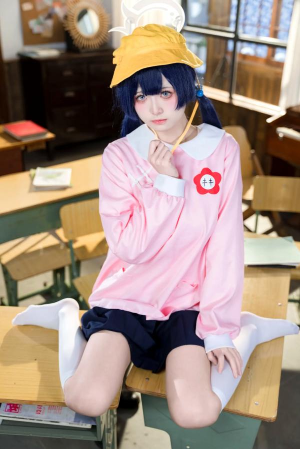   九柒喵《蔚蓝档案》妃咲幼稚园COS，清纯可爱二次元萌系制服诱惑，还原度极高精选套图第19张图片