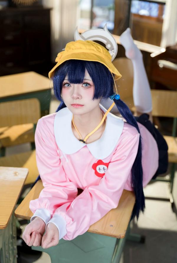    九柒喵《蔚蓝档案》妃咲幼稚园COS，清纯可爱二次元萌系制服诱惑，还原度极高精选套图第21张图片