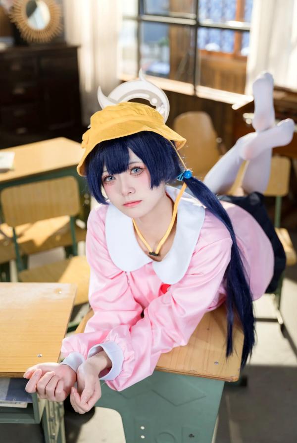    九柒喵《蔚蓝档案》妃咲幼稚园COS，清纯可爱二次元萌系制服诱惑，还原度极高精选套图第22张图片