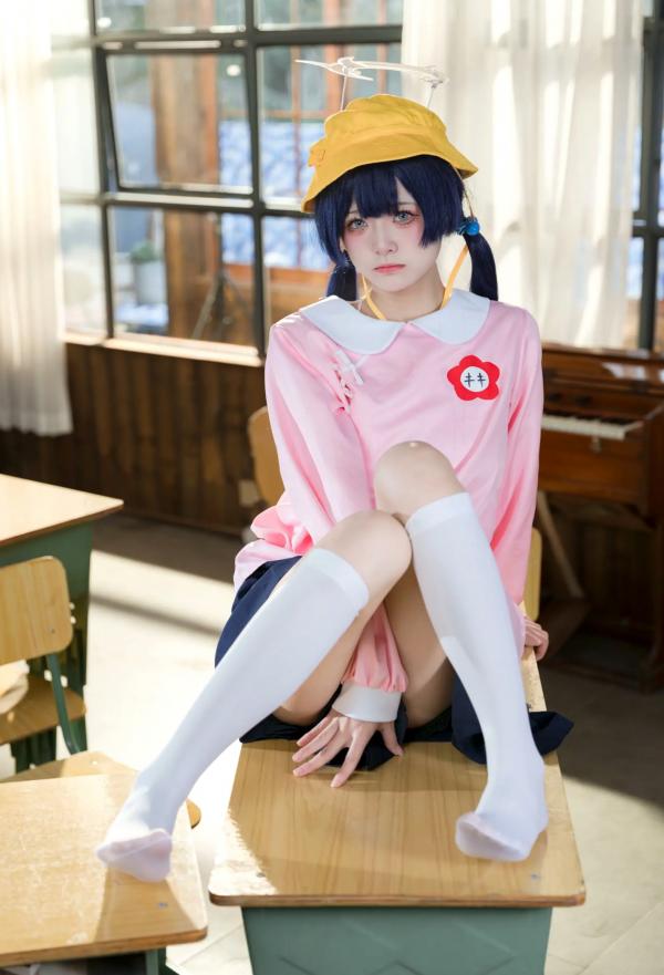    九柒喵《蔚蓝档案》妃咲幼稚园COS，清纯可爱二次元萌系制服诱惑，还原度极高精选套图第23张图片