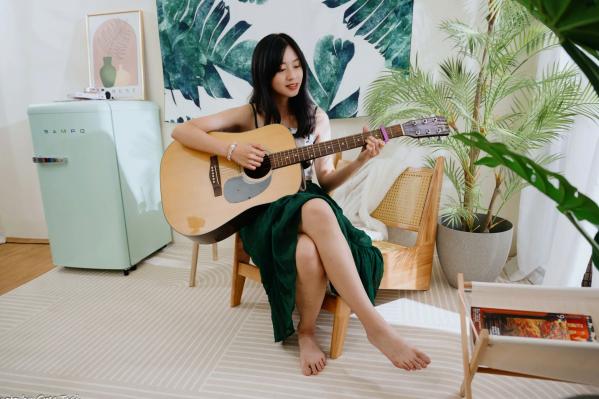    若颖 - 森系吊带长裙写真，清新治愈氧气少女，唯美私房摄影第6张图片