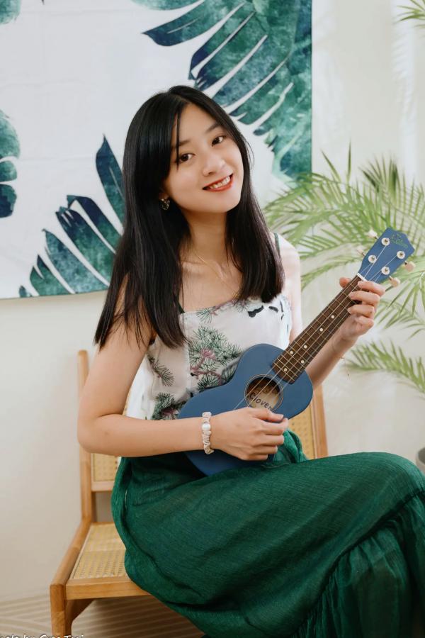    若颖 - 森系吊带长裙写真，清新治愈氧气少女，唯美私房摄影第16张图片