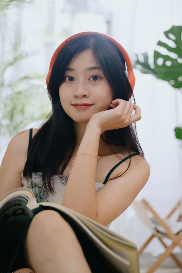    若颖 - 森系吊带长裙写真，清新治愈氧气少女，唯美私房摄影第57张图片