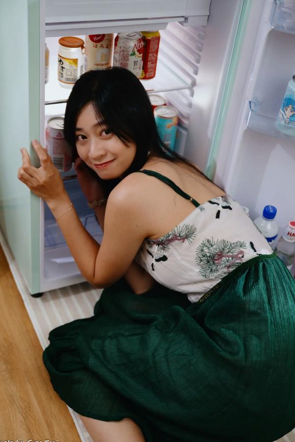   若颖 - 森系吊带长裙写真，清新治愈氧气少女，唯美私房摄影第72张图片