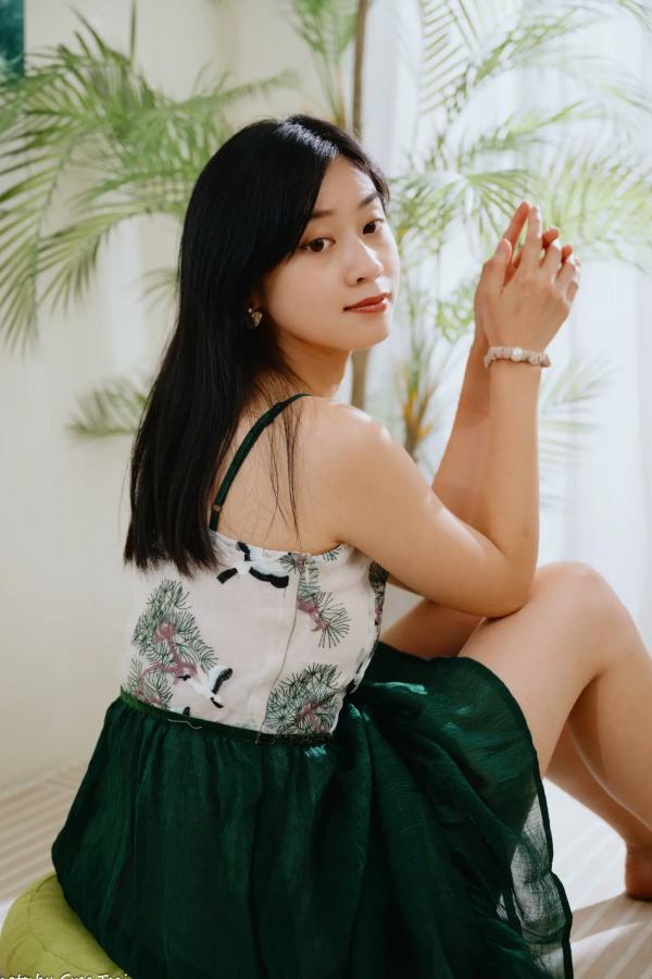    若颖 - 森系吊带长裙写真，清新治愈氧气少女，唯美私房摄影第92张图片