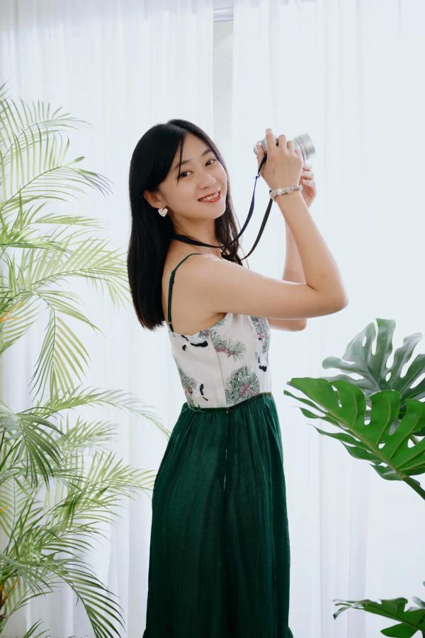    若颖 - 森系吊带长裙写真，清新治愈氧气少女，唯美私房摄影第96张图片