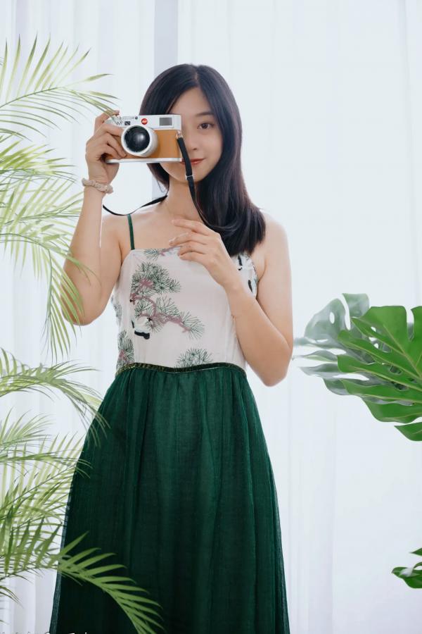    若颖 - 森系吊带长裙写真，清新治愈氧气少女，唯美私房摄影第98张图片